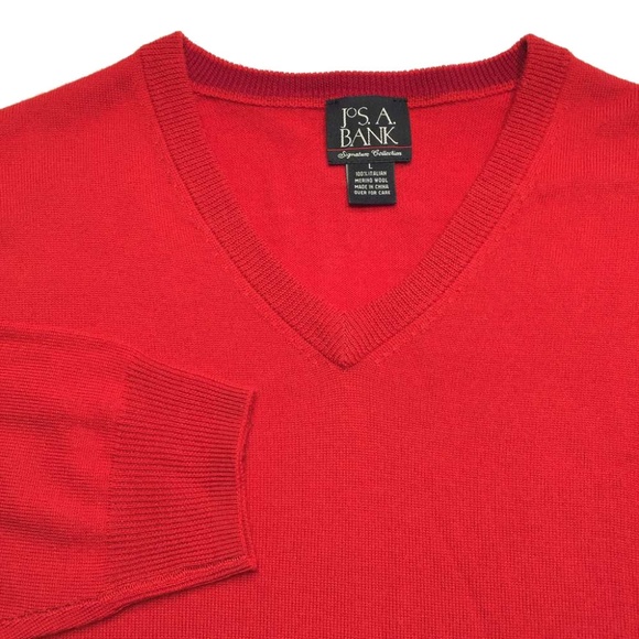 Jos A Bank Signature Italian Merino‎ Wool Sweater - Picture 4 of 5